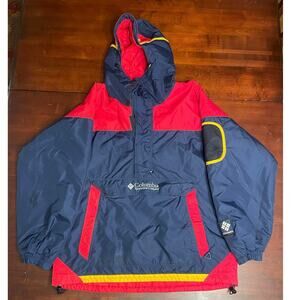 Vintage 90's Columbia Sportswear Jacket Color Block Ski Pullover Blue Mens L